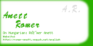 anett romer business card